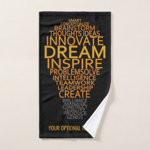 Inspirational Lightbulb personnalisé texte serviet