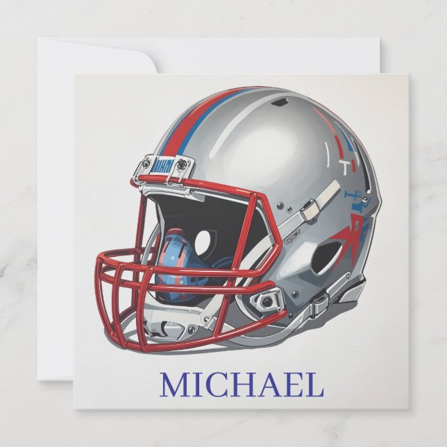 Inspirational Motivational Football Helmet Name (Devant)