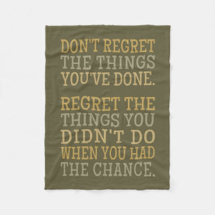 Inspirational REGRETS couverture polaire