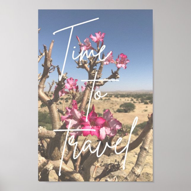 Inspirational Travel Poster - Desert Rose (Devant)