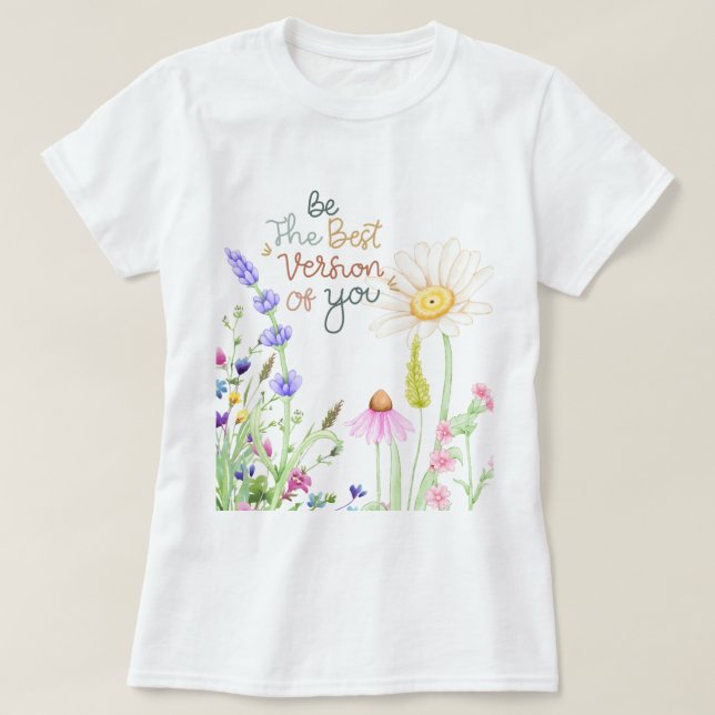 "Inspirationnel Fleur sauvage Graphic T-Shirt (Design devant)