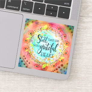 Inspirationnel Grateful Heart Joli Sticker