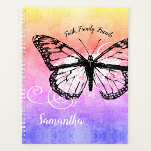 Inspirationnel papillons arc-en-ciel Monogramme