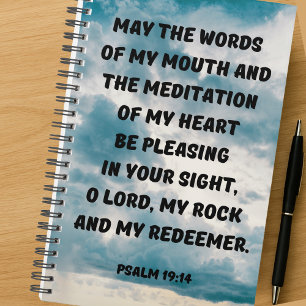 Inspirationnel Psaume chrétien 19:14 Verse de la B