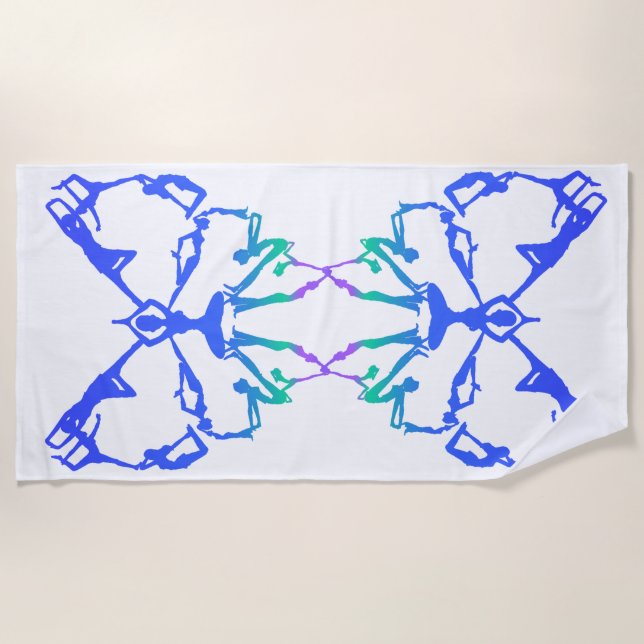 Inspirationnel Yoga Poses Papillon Serviette de pl (Devant)