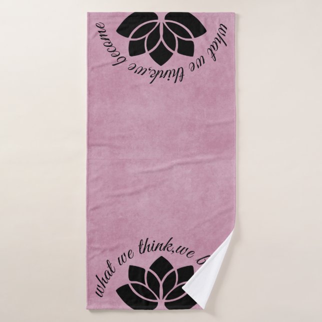 Inspirationnelle Salle De Sport Yoga Lotus Serviet (Serviette de bain)