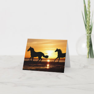Inspirations naturelles Chevaux Silhouetté au couc