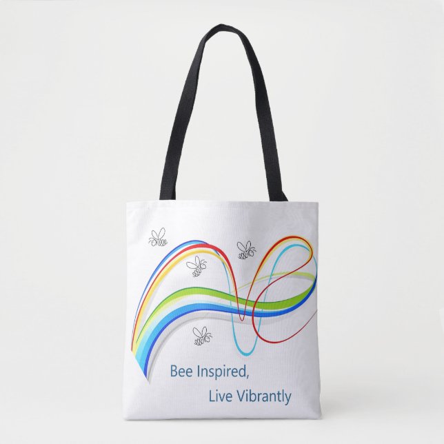 Inspiré par les abeilles, Live Vibrant | Sac fourr (Devant)