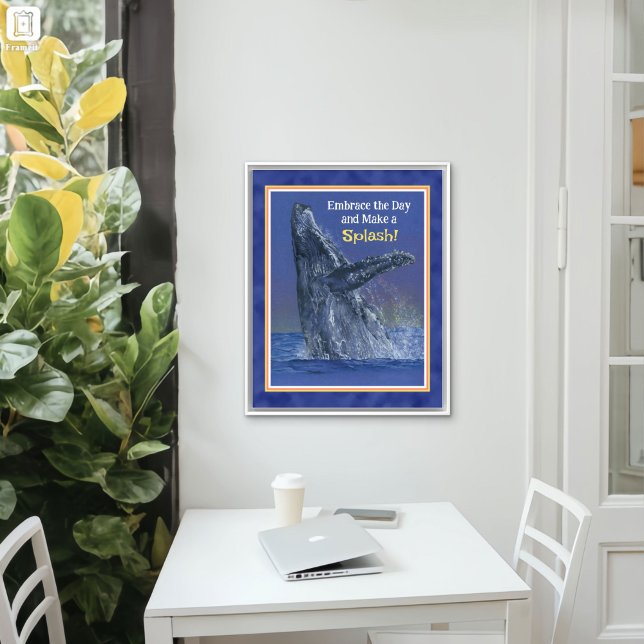 Inspirer Baleine amusante Impression - Bordure du  (Créateur téléchargé)