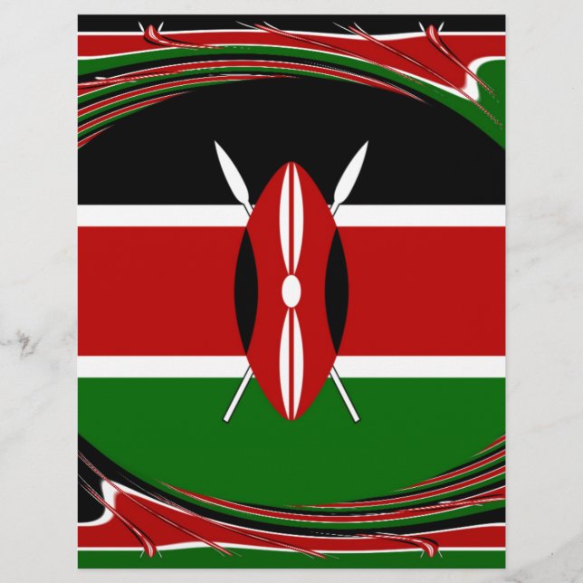 Inspirer Kenya Republic Drapeau Imagerie design (Devant)