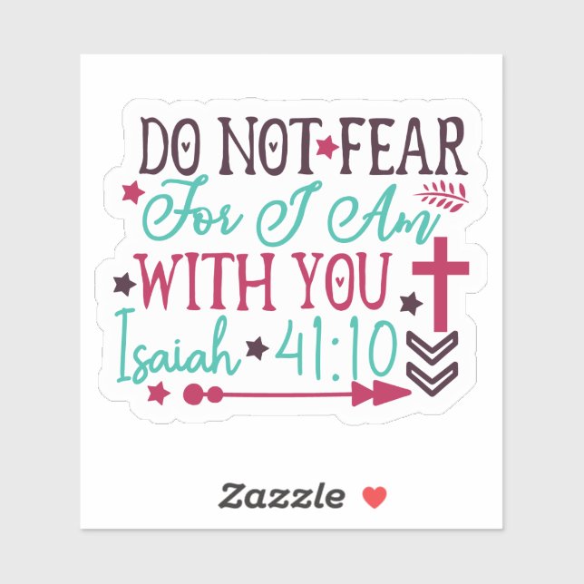 Inspiring Bible Verse Sticker for Uplifting Decor (Feuille)
