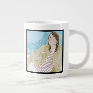 Instagram 2-Photo Personnalisé Jumbo Mug