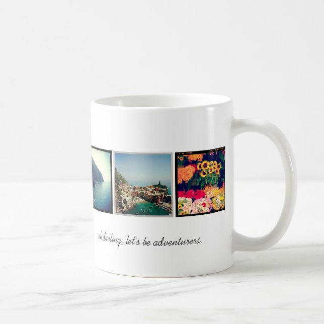 Instagram Adventurers Travel Photo Custom Mug (Droite)