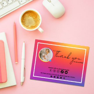 Instagram Influencer | Cartes Thankyou professionn