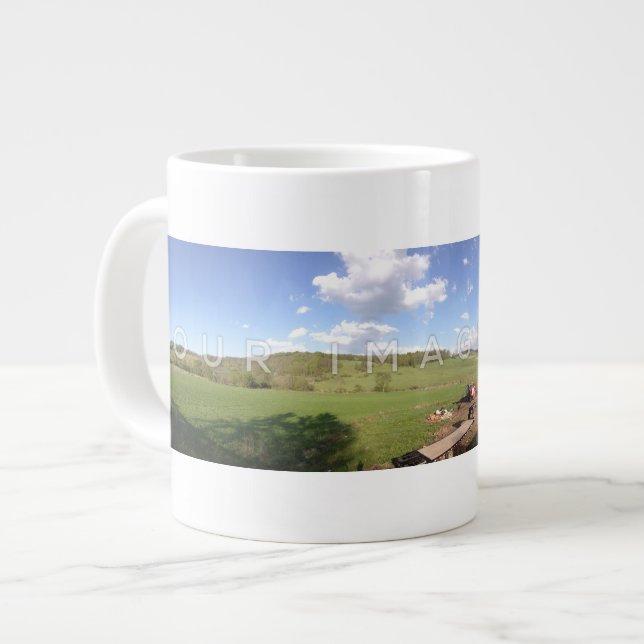 Instagram Panoramic Photo Custom Jumbo Mug (Devant gauche)