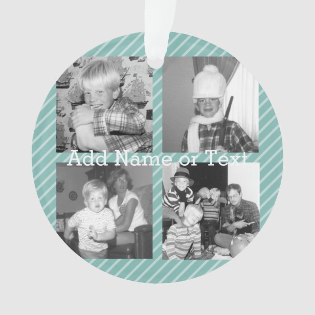 Instagram Photo Collage 4 images - bandes bleues (devant)