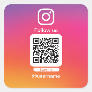 Instagram QR code sticker square