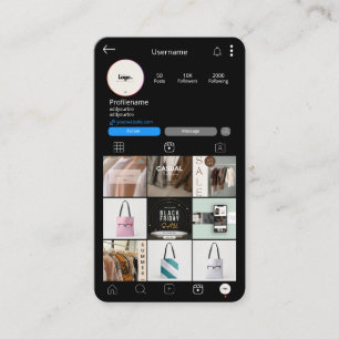 Instagram Social Media QR Code Carte de visite noi