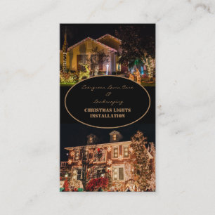 Installation de lumières de Noël 2 Carte de visite
