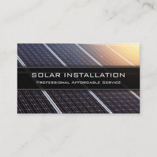 Installation du panneau solaire - Carte de visite