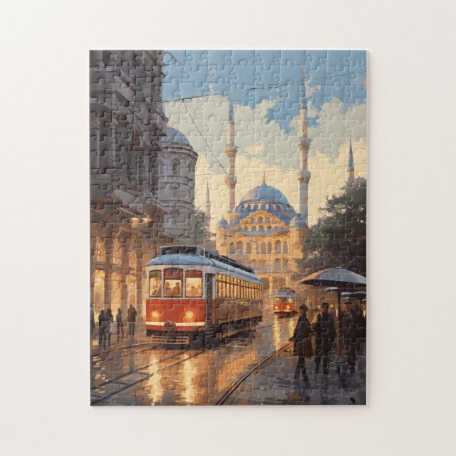 Instanbul Turquie Travel Art Vintage Jigsaw Puzzle (Vertical)