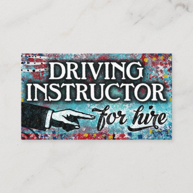 Instructeur de conduite pour l'embauche de Cartes  (Devant)