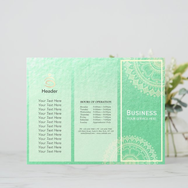 Instructeur de méditation Yoga Gold Mandala Tri-Fo (Debout devant)