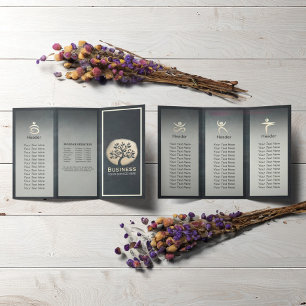 Instructeur de méditation Yoga Gold Noir Arbre Tri