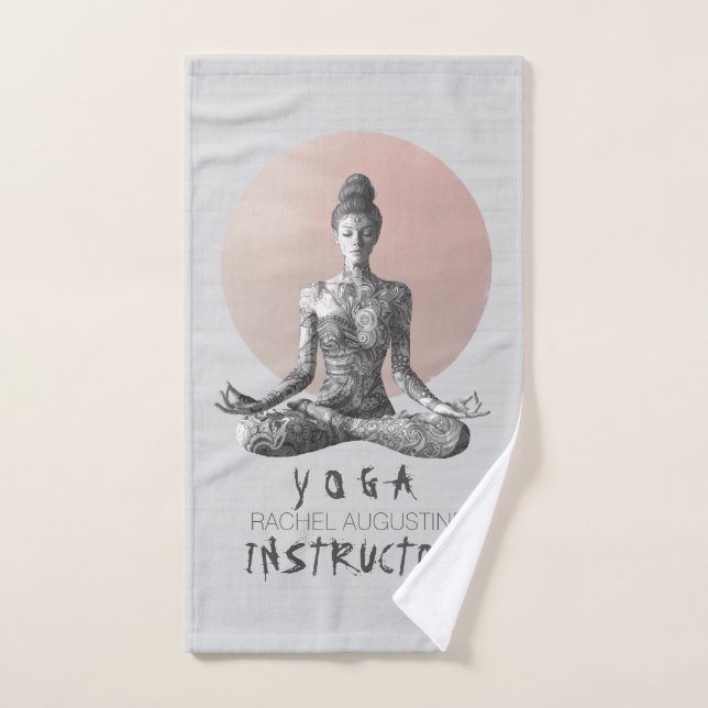 Instructeur de méditation Yoga Reiki Master Lotus  (Serviette à main)
