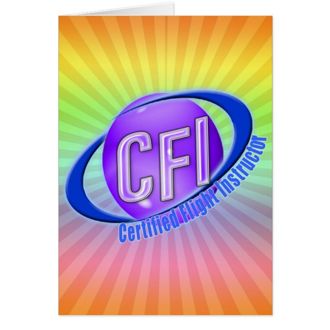 INSTRUCTEUR DE VOL CERTIFIÉ DE LOGO DE BORD CFI (Devant)