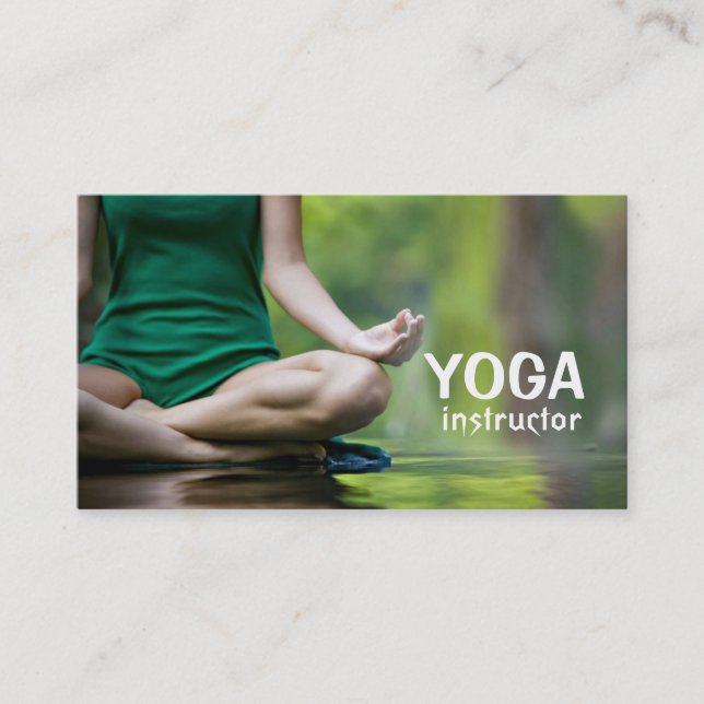 Instructeur de yoga, Carte de visite de méditation (Devant)