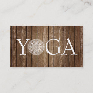 Instructeur de YOGA - carte de visite en bois