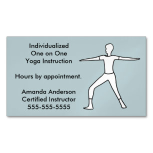 Instructeur de Yoga Carte de visite Magnet