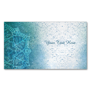 Instructeur de yoga Mandala Magnet Carte de visite