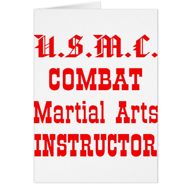 Instructeur en arts martiaux de combat de l'USMC (Devant)