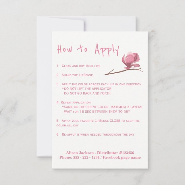 Instructions d'application du distributeur de bâto (Devant)