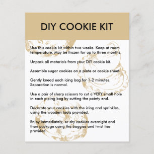 Instructions simples pour kit de cookie DIY de bou