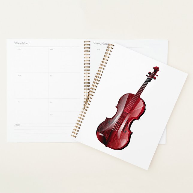 Instrument de musique violon rouge élégant (Créateur téléchargé)