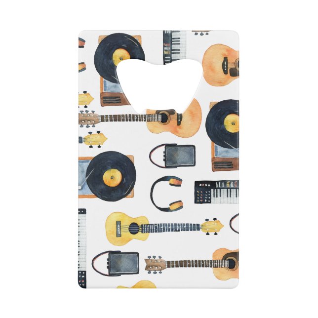 Instruments de musique : aquarelle transparente (Devant)