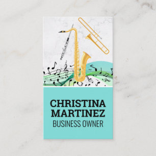 Instruments de musique   Carte de visite de notes