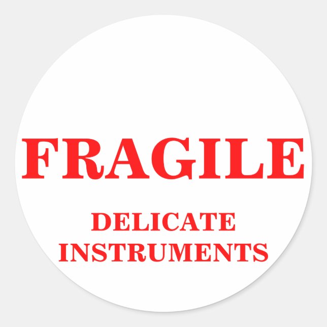 INSTRUMENTS FRAGILES DÉLICATS étiquette d'expéditi (Devant)