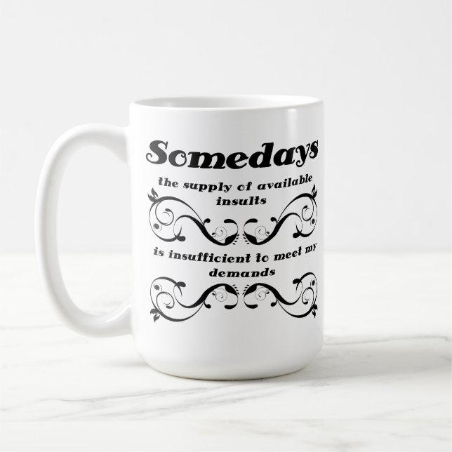 Insultes disponibles Mug drôle (Gauche)
