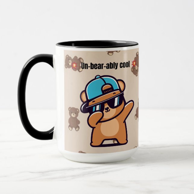 Insupportablement Cool | Mug à café avec un ours m (Gauche)
