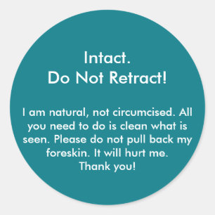 Intact, ne rétractez pas ! Autocollant