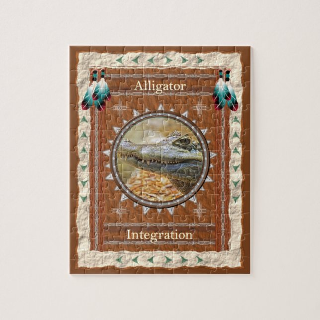 Intégration Alligator - Puzzle avec boîte-cadeau  (Vertical)