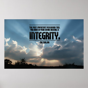 Intégrité Inspirational Poster Print