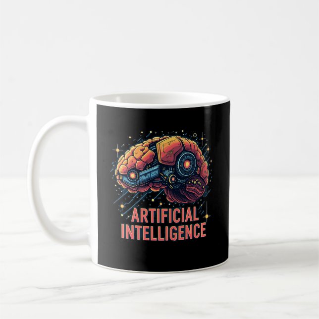 Intelligence artificielle Brain Coffee Mug (Gauche)