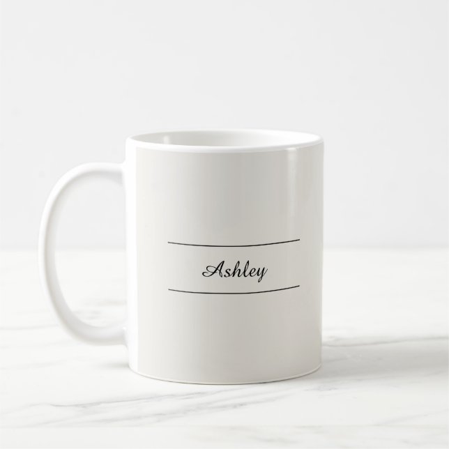 Intemporel - Mug de nom de sable blanc (Gauche)