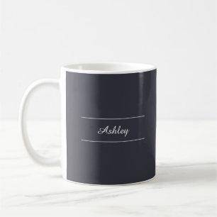 Intemporel - Noir gris foncé Nom Mug