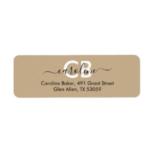 Intemporel - Sable Beige Monogram Étiquette de adr